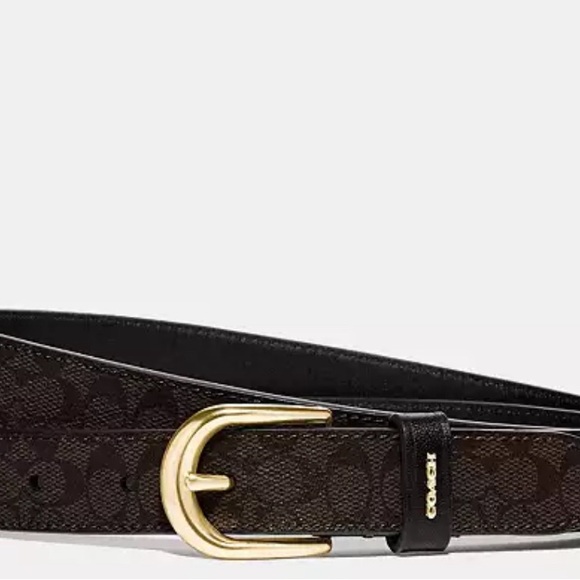 Coach Signiture Canvas Belt - Picture 1 of 7